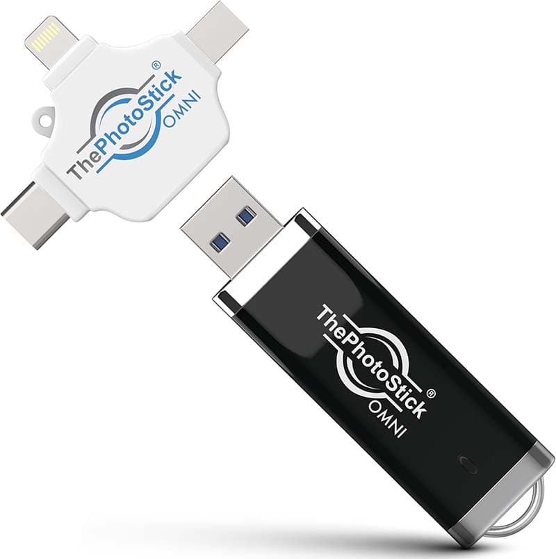1Omni 128GB - Secure Photo Video Backup and Transfer Digital File Organization USB & Multiport Connection for Phones (1)