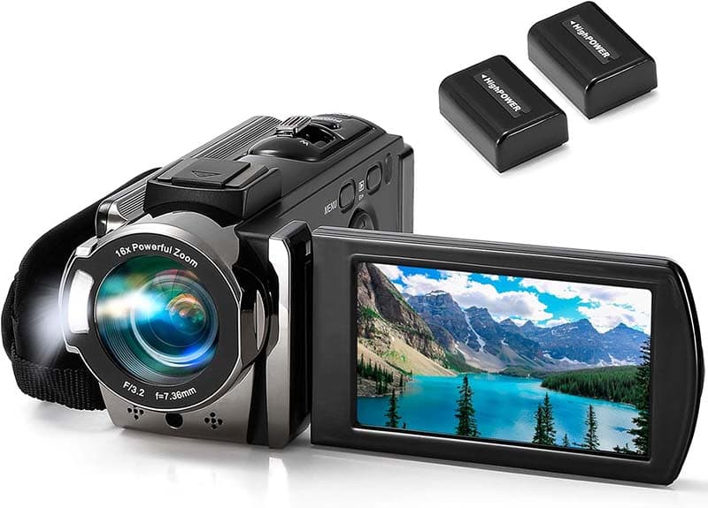 1Video Camera Camcorder Digital Camera Recorder Full HD 1080P 15FPS 24MP 3