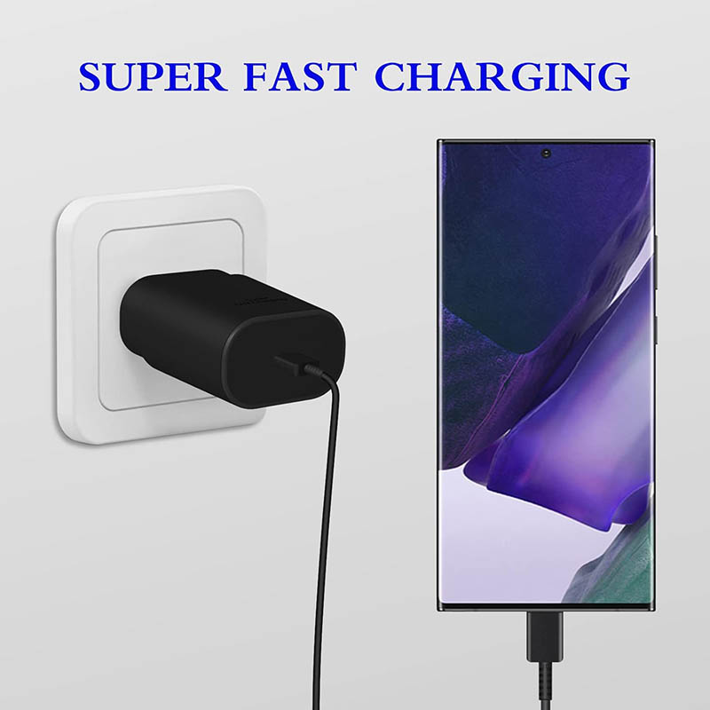4Type C Charger, 2-Pack 25W Type C Super Fast Charging Block with 6ft USB C Charger Cable Compatible with Galaxy