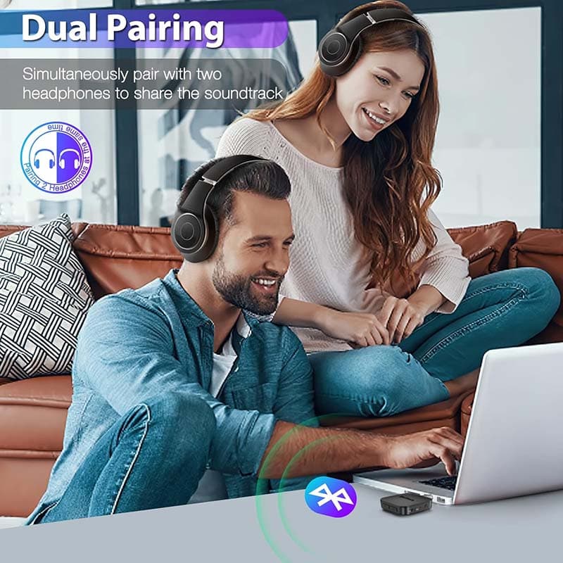 51Bluetooth Transmitter Receiver, 2-in-1 Bluetooth AUX Adapter, V5