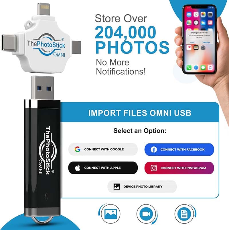 51Omni 128GB – Secure Photo Video Backup and Transfer Digital File Organization USB & Multiport Connection for Phones (1)