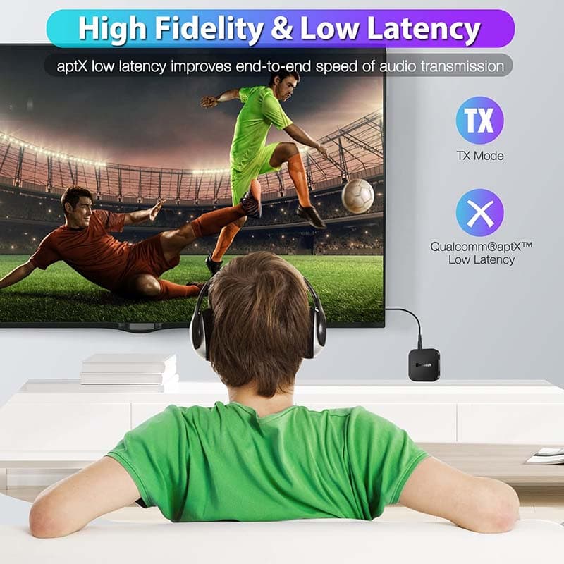 61Bluetooth Transmitter Receiver, 2-in-1 Bluetooth AUX Adapter, V5