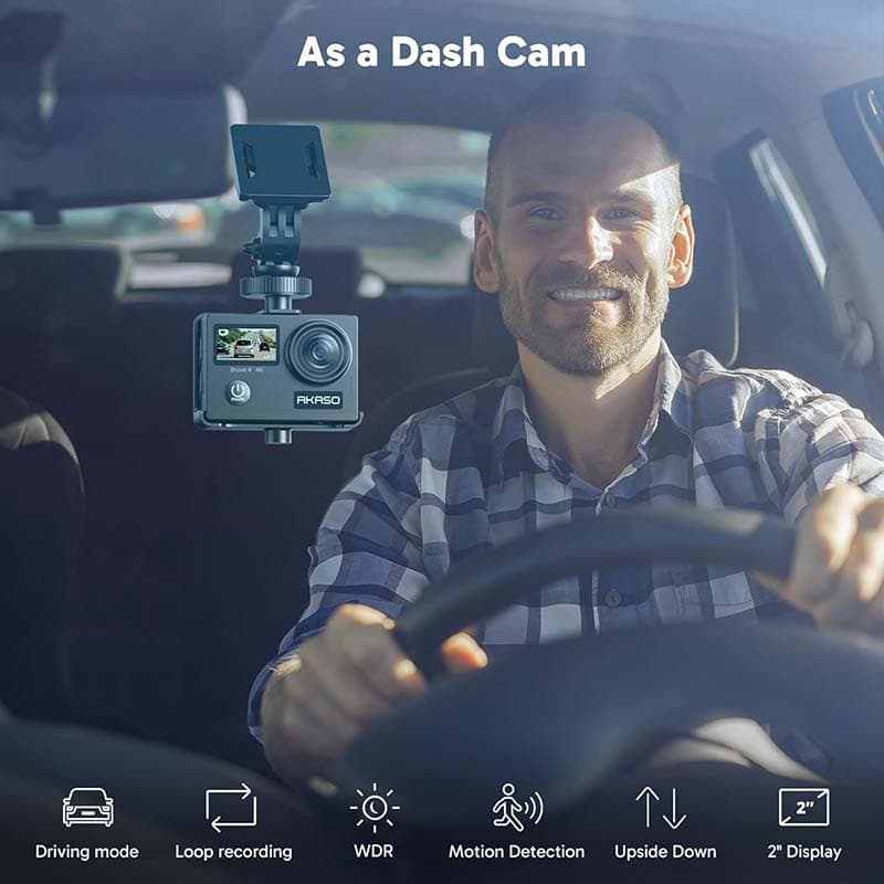 7AKASO Brave 4 4K30fps 20MP WiFi Action Camera Ultra Hd with EIS 131ft Waterproof Camera Remote Control 5xZoom Underwater Camcorder with 2 Batteries (1)